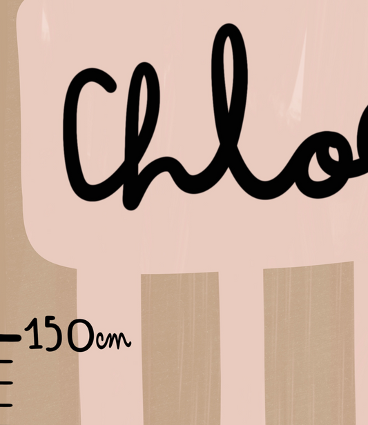 Personalised Striped Height Chart
