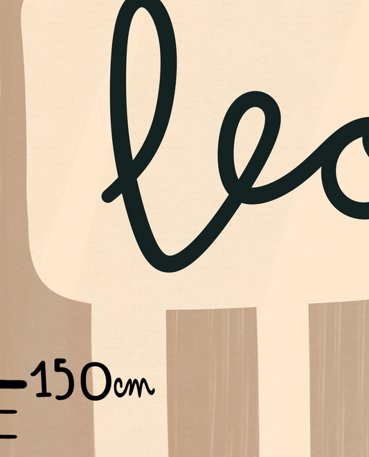 Personalised Striped Height Chart