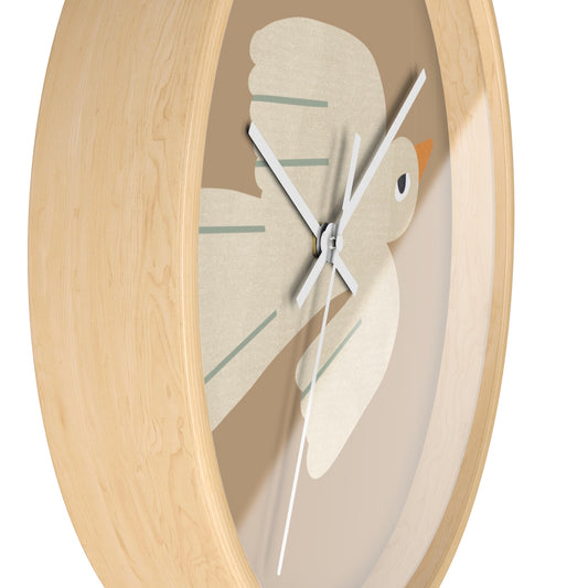 Scandi Bird Bamboo Nursery Wall Clock
