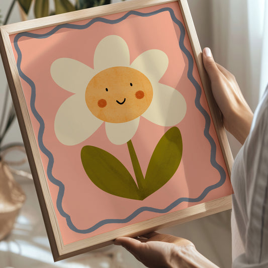 Smiley Flower Wall Art