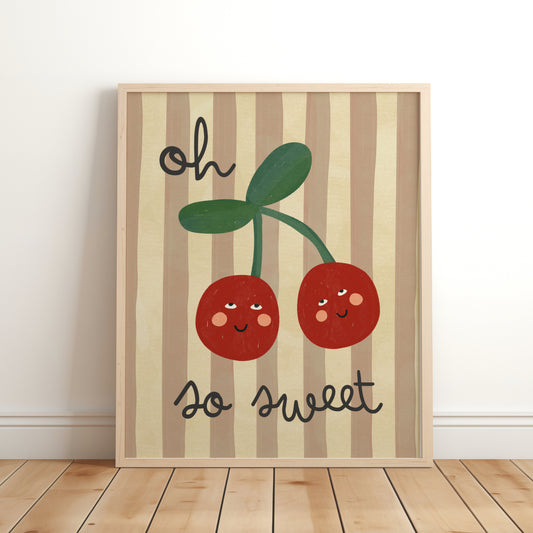 'Oh So Sweet' cherry print