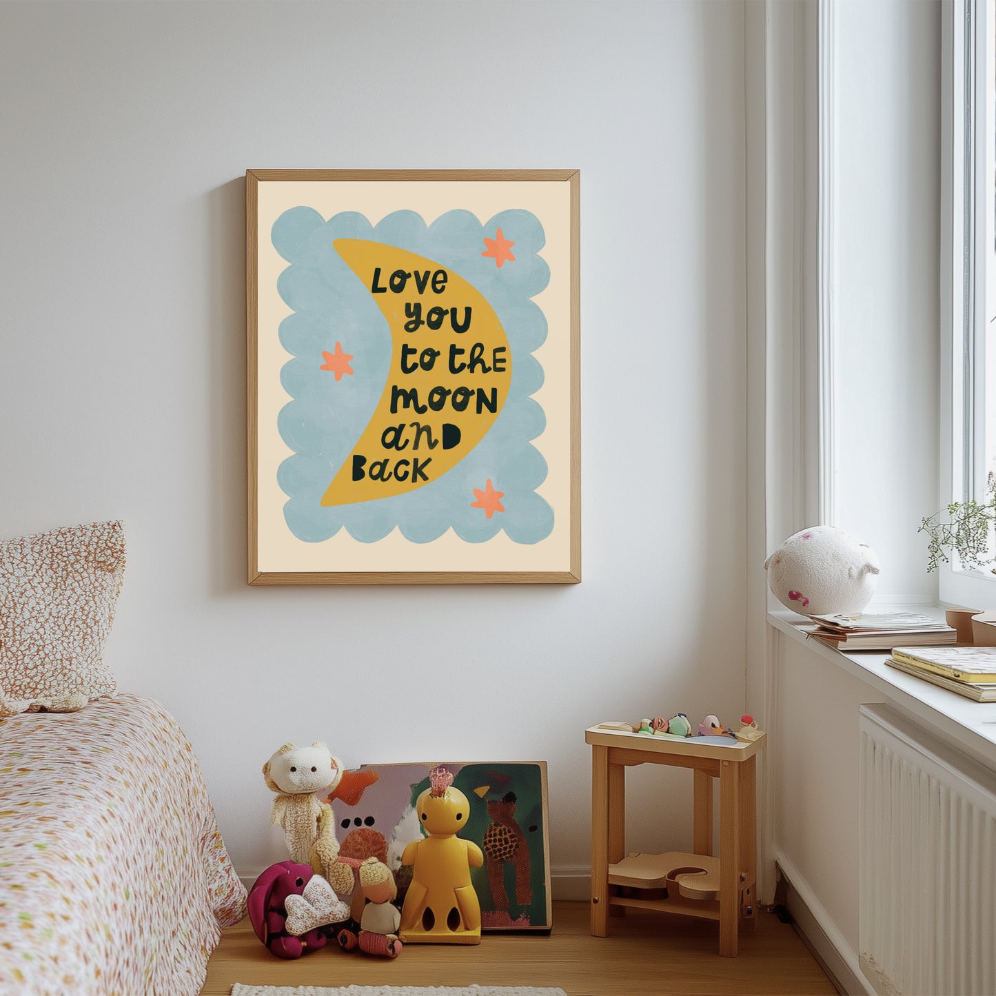 Love You to the Moon and Back Print - Green