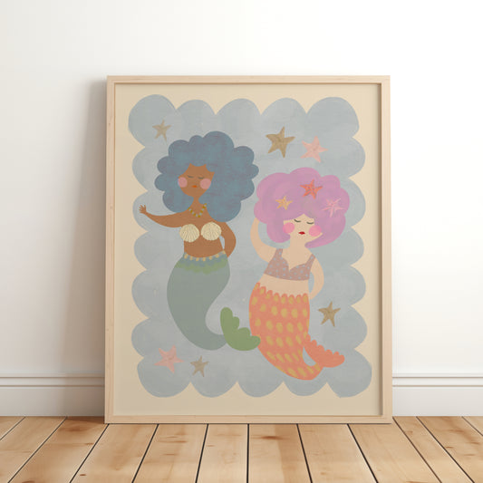 mermaids swimming