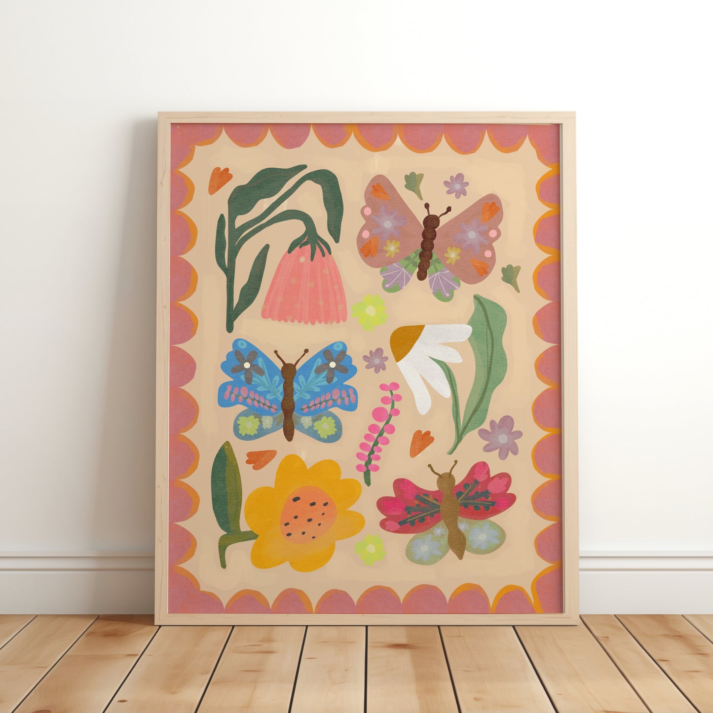 butterflies and flowers