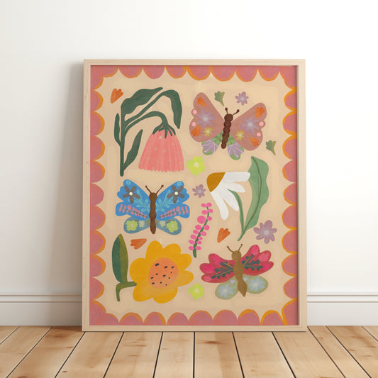 butterflies and flowers