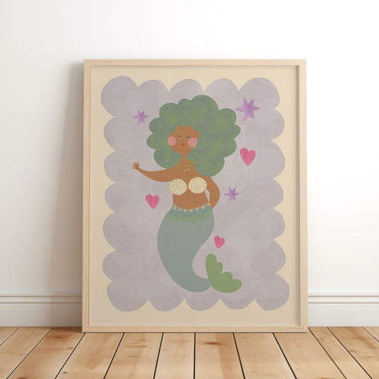 mermaid swimming